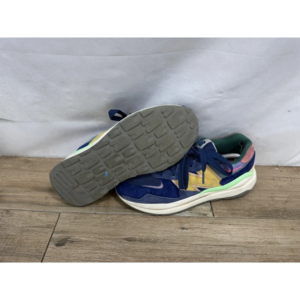 New Balance 57/40 Mens Navy Blue Yellow Pink Sneakers M5740SSG Size 9.5
